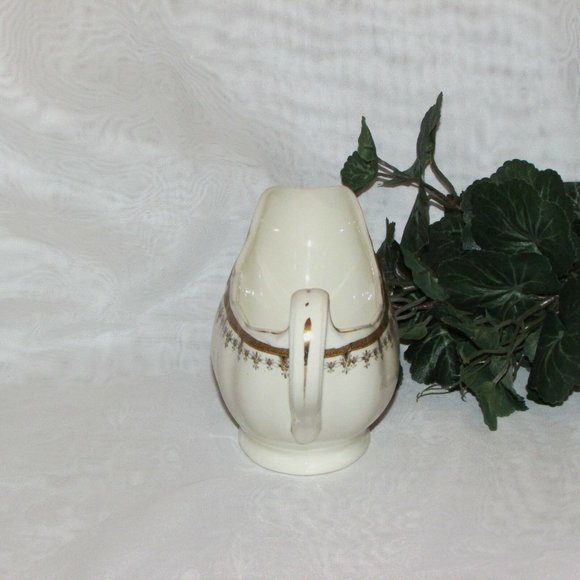 Vintage Gravy Boat Grindley Cream Petal Tan Black Band Dinnerware - Picture 4 of 7